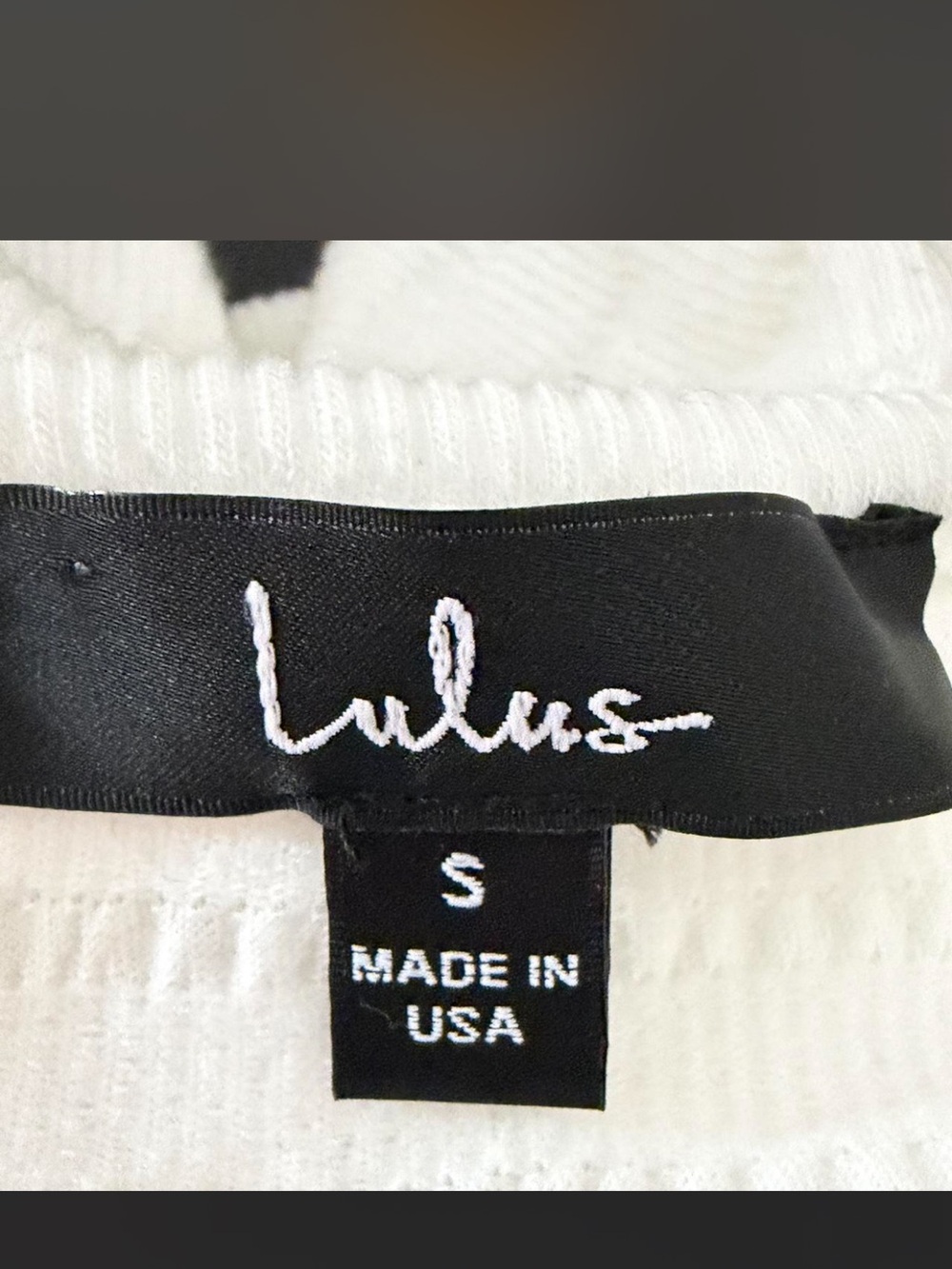 Lulu's White Ribbed Square-Neck Tank Top - Picture 5 of 5
